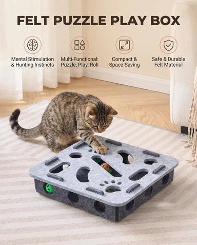 Cat Puzzle Felt Toy Box