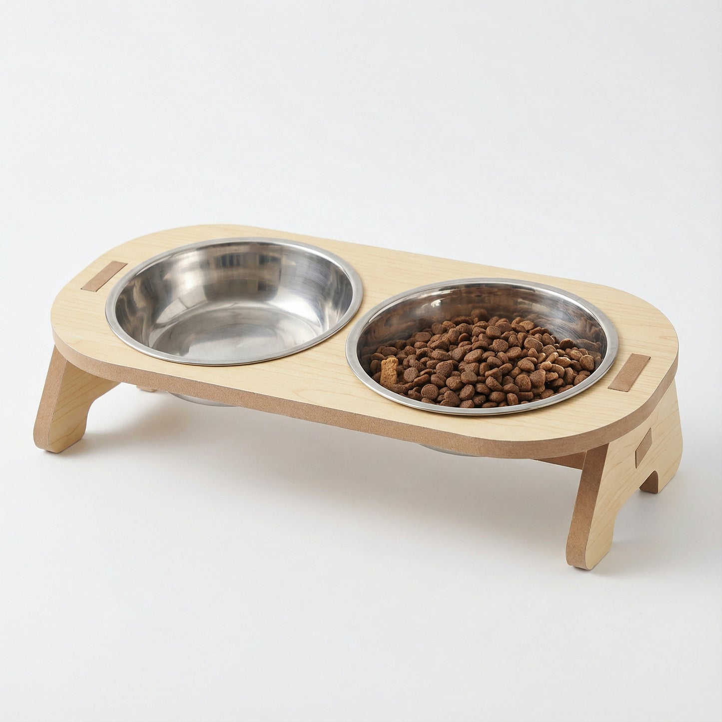 Cat Double Bowl Elevated Pet Feeder